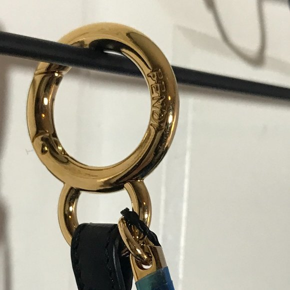 FENDI Karlito - Made in Italy - Karl Lagerfeld Studded Key Holder Bag Charm New! - Picture 11 of 16